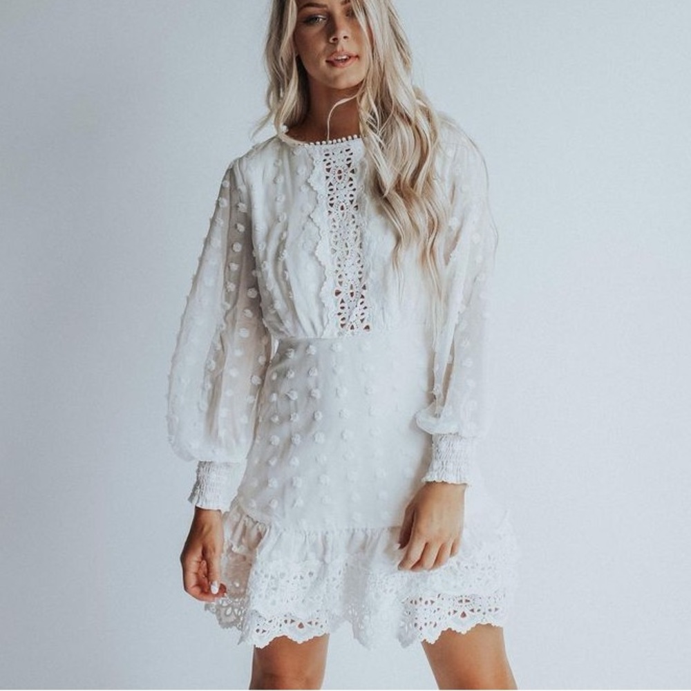 White mini dress